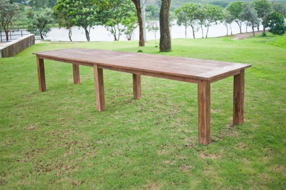 Tekowy stół ogrodowy 400x100cm dla 12 krzeseł
